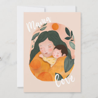 Boho Botanical Mother & Baby for Baby Shower Invitation