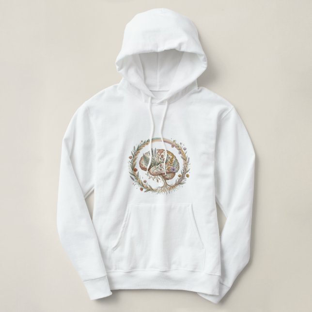 Boho Botanical Neurodiversity Bloom Ecotherapy Hoodie (Design Front)