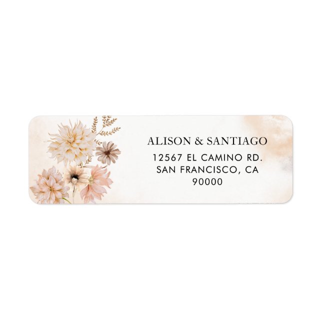 Boho Botanical Return Address Labels (Front)