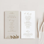 Boho Botanical Wedding Program<br><div class="desc">This Wedding Program from the Olivia Collection features hand-drawn copper florals. Personalise it with your details easily and quickly. Simply press the 'customise it' button to further re-arrange and format the style and placement of the text.</div>