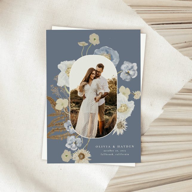 Boho Botanical Wedding Save the Date Card (Creator Uploaded)
