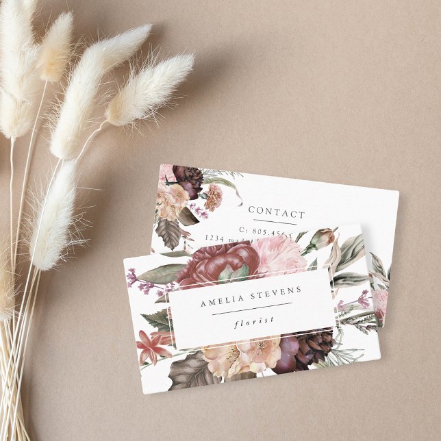 Boho Bouquet Florist Business Card (Creator Uploaded)