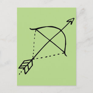 Boho Bow Doodle Postcard