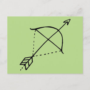 Boho Bow Doodle Postcard