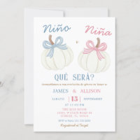  Boho Bow Pumpkin Spanish Gender Reveal 