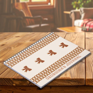Boho Bows Journal Notebook - Earthtones