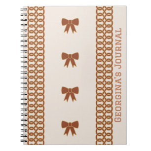 Boho Bows Journal Notebook - Earthtones
