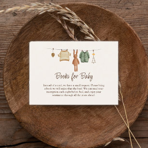 Boho Boy Clothes Baby Shower Books for Baby Enclosure Card