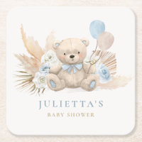 Boho Boy Teddy Bear Baby Shower Party Decorations