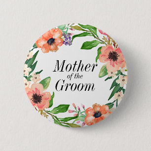 Boho Bridal Party Wedding 6 Cm Round Badge