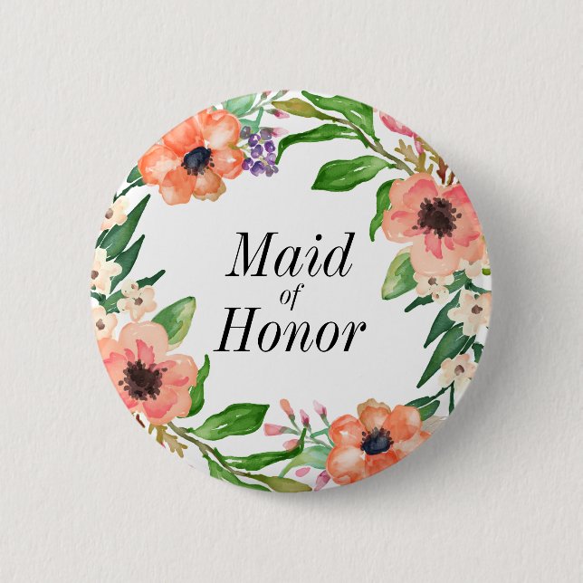 Boho Bridal Party Wedding 6 Cm Round Badge (Front)