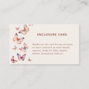 Boho Bridal Shower Butterfly Enclosure Card