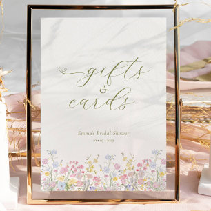 Boho Bridal Shower Gifts Cards Tabletop Sign