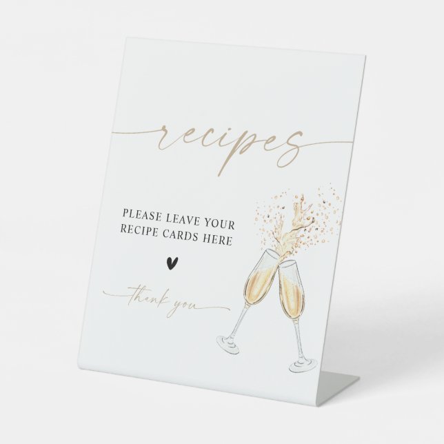 Boho Bridal Shower Recipe Card Sign (Front)