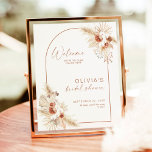 Boho Bridal Shower Welcome Sign | Pampas Grass<br><div class="desc">This lovely Customisable Bridal Shower Welcome Poster features a minimalist design with an earthy, desert colour scheme- perfect for an event saturated in neutral tones and is a beautiful way to warmly welcome your guests to your bridal shower or special event. Easily edit most wording to match your event! Text...</div>