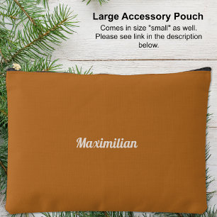 Boho Brown - Solid Large Accessory Pouch