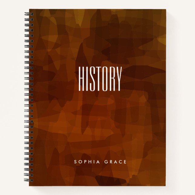 BOHO Brown Watercolor Subject Notebook (Front)
