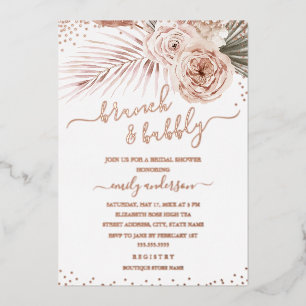 Boho Brunch And Bubbly ROSE GOLD Bridal Shower