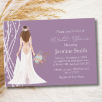 Boho Brunette Bride With Pearls Bridal Shower P