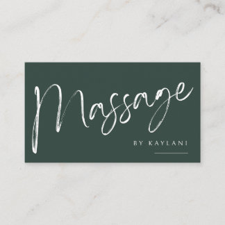 Boho Brushed Massage Business Card Body Therapy