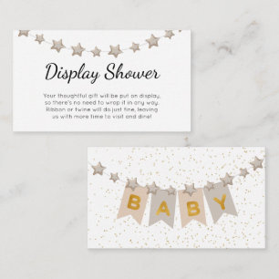 Boho Bunting Flags Baby Shower Display Shower Enclosure Card