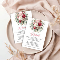 Boho Burgundy Blush Floral Wedding Details