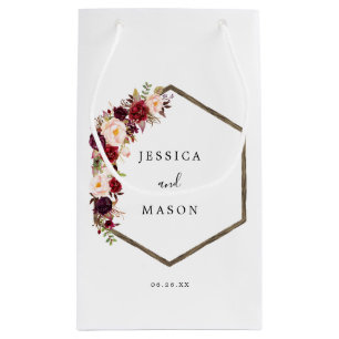 Boho Burgundy Marsala Hotel Wedding Gift Bag