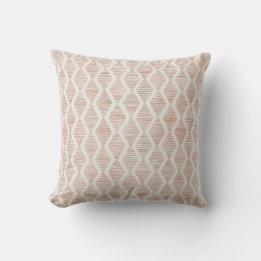 Boho Burnt Orange Diamond Geometric  Cushion