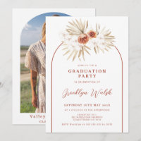Boho Burnt Orange Floral Arch Graduation