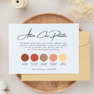 Boho Burnt Orange Wedding Colour Palette Enclosure Card