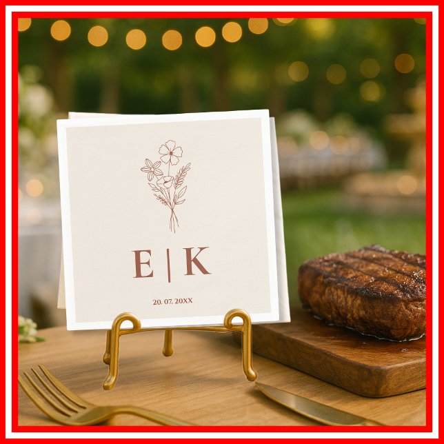 Boho Burnt Orange | Wildflower Napkin (Creator Uploaded)