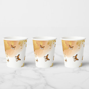 Boho Butterflies Baby Shower Paper Cups