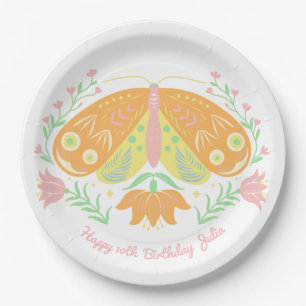 Boho Butterfly Birthday Paper Plates