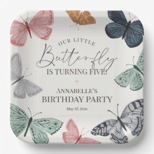 Boho Butterfly Birthday Party Tableware Paper Plate