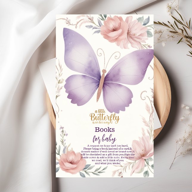Boho Butterfly Books for Baby Enclosure Card (Creator Uploaded)
