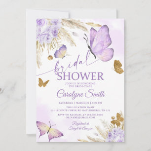 Boho Butterfly Bridal Shower Invitation