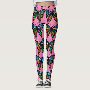 BOHO BUTTERFLY BUTTERFLIES YOGA PANTS  LEGGINGS