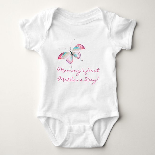 Boho Butterfly | First Mother's Day Baby Bodysuit (Front)