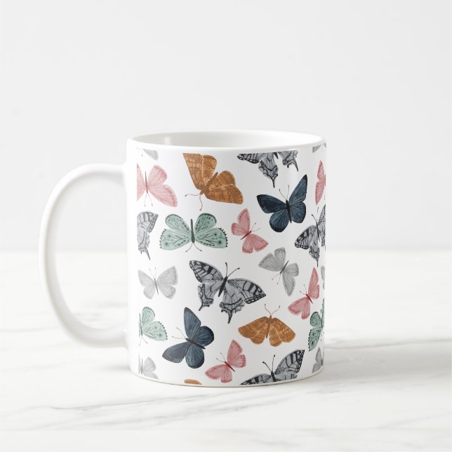 Boho Butterfly Kitchen Accessories Coffee Mug (Left)