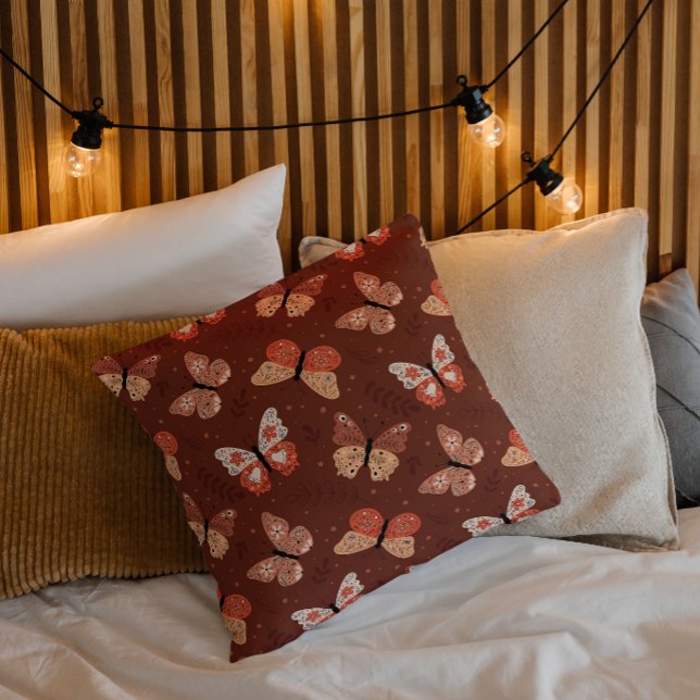 Boho Butterfly Pattern - Autumn Home Decor Cushion (Creator Uploaded)
