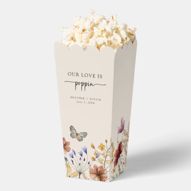 Boho Butterfly Popcorn Favour Box (Popped)