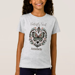 Boho Butterfly Soul Grey T-Shirt