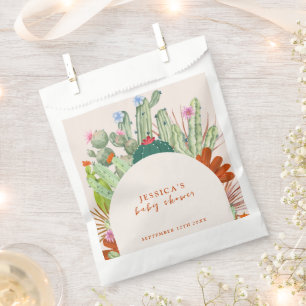 Boho Cactus Arch Desert Pampas Baby Shower  Favour Bags