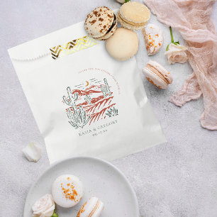 Boho Cactus Desert Wedding Favour Bags