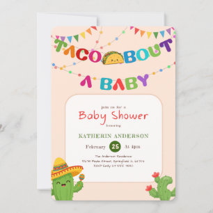 Boho Cactus Fiesta Taco Bout a Baby Shower Invitation