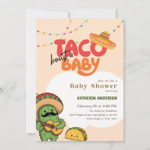 Boho Cactus Fiesta Taco Bout a Baby Shower Invitation