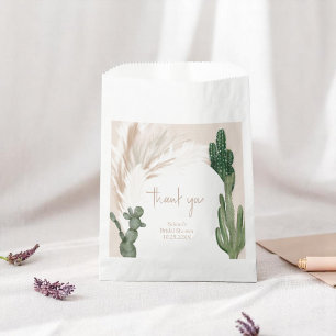 Boho cactus pampas arch desert bridal shower favour bags