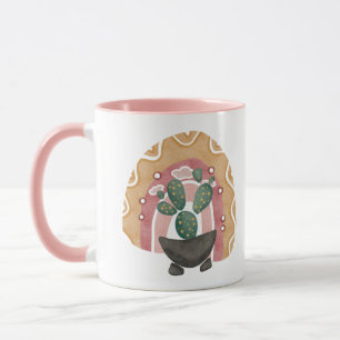 Boho Cactus Rainbow: Vibrant Desert Vibes Mug