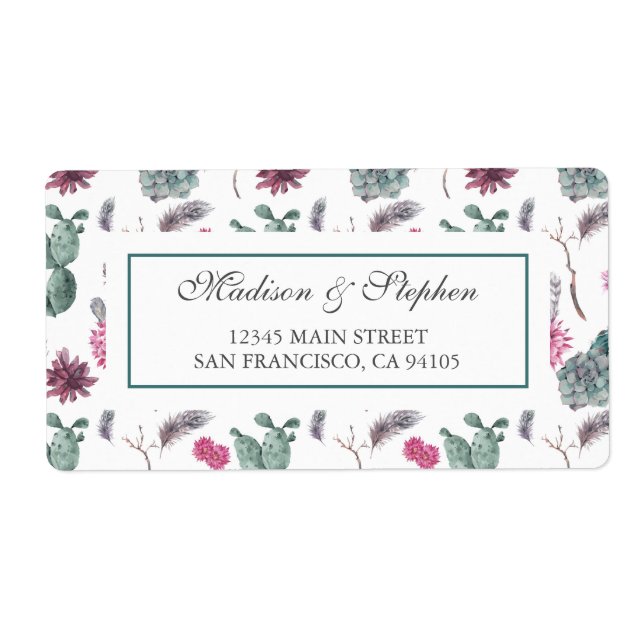 Boho Cactus, Succulent & Floral -  Wedding (Front)