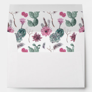 Boho Cactus, Succulent & Floral - Wedding Envelopes